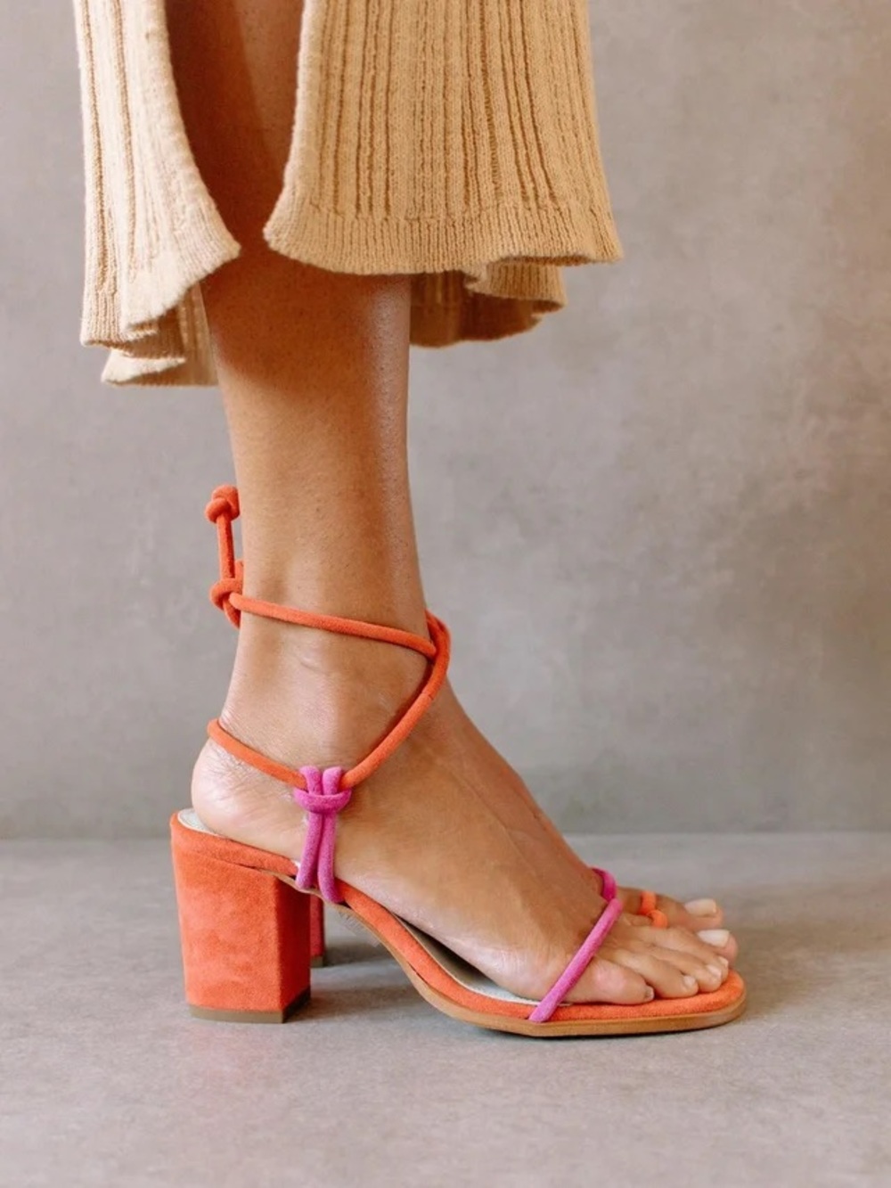 Paloma Sandal by Alohas - Pomelo Orange / Pink size 37 Made In Spain - Picture 5 of 10